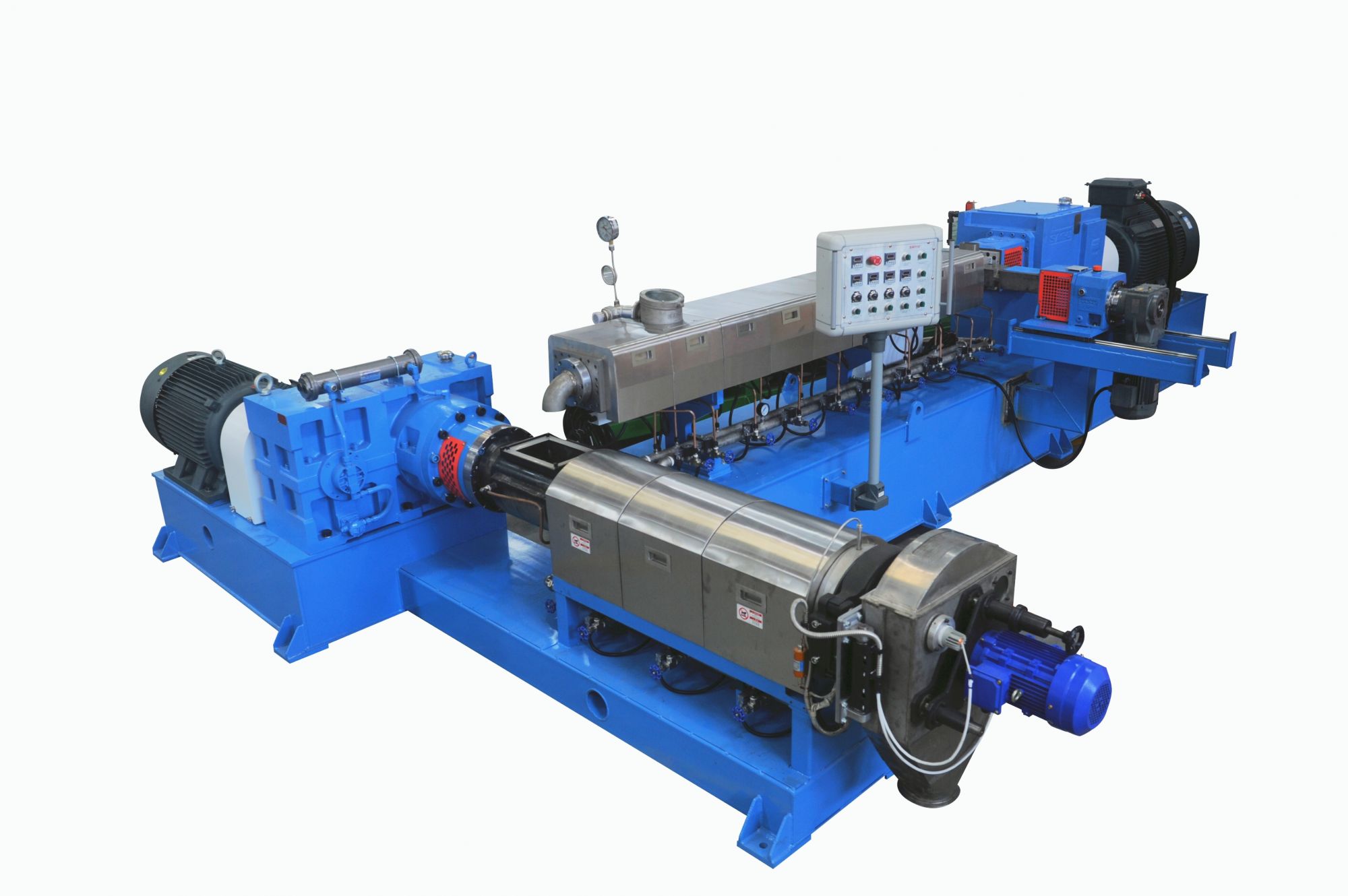 PARALLEL CO-ROTATING TWIN SCREW DOUBLE STAGE EXTRUDER